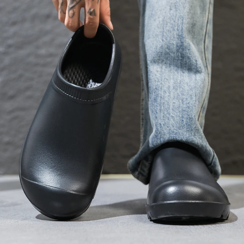 Summer Chef Shoes Anti Slip and Oil Proof Work Shoes Lazy Slippers Casual Men Slippers Women Fashion Shoes Sports Shoes